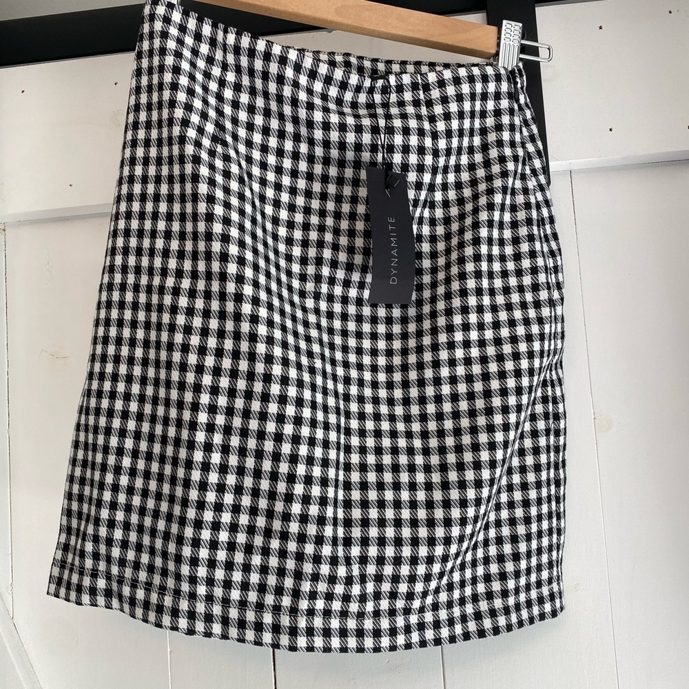 Dynamite Mini Plaid Skirt